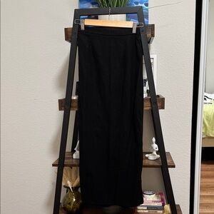 Old Navy linen blend Black Maxi Skirt - Slim Straight Silhouette